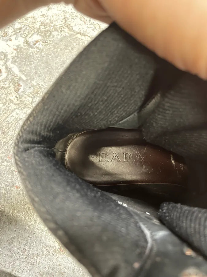 FW1999 Prada Brown Leather Hiking Boots (40.5eu/us7.5) 10