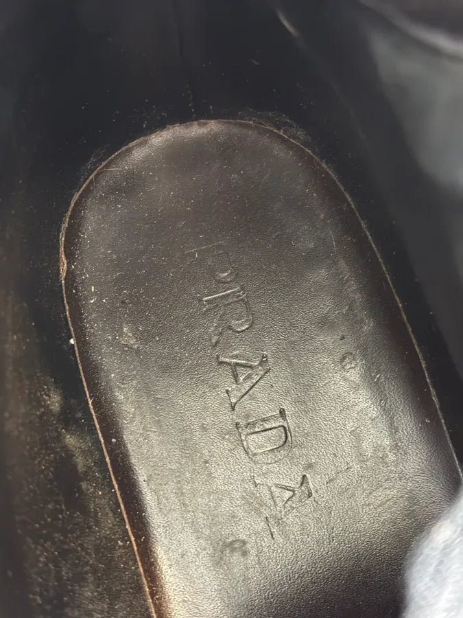 FW1999 Prada Brown Leather Vibram Boots tzFdwgp 9