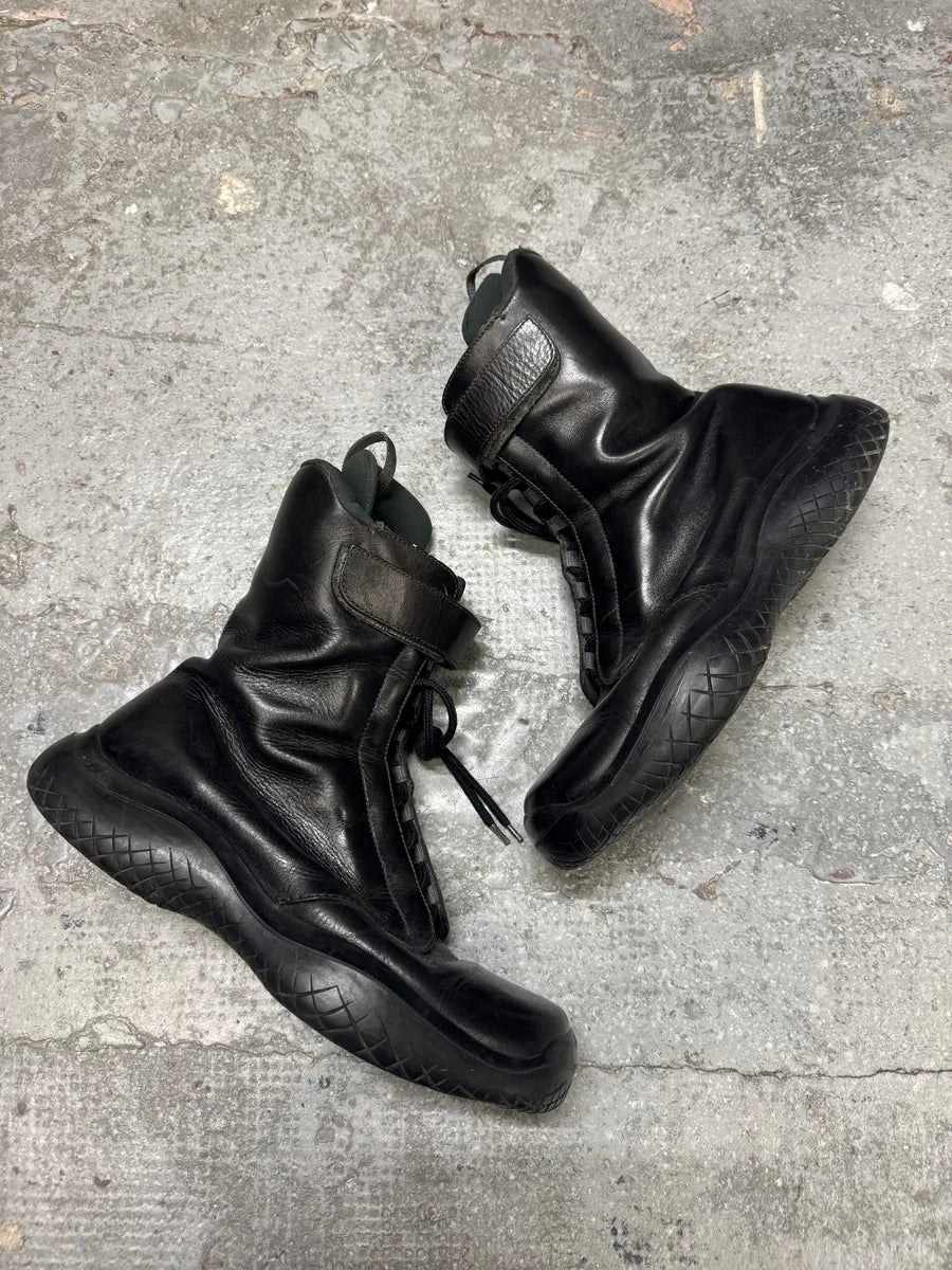 FW1999 Prada Combat Straps Black Leather Boots (45eu/us11) 3