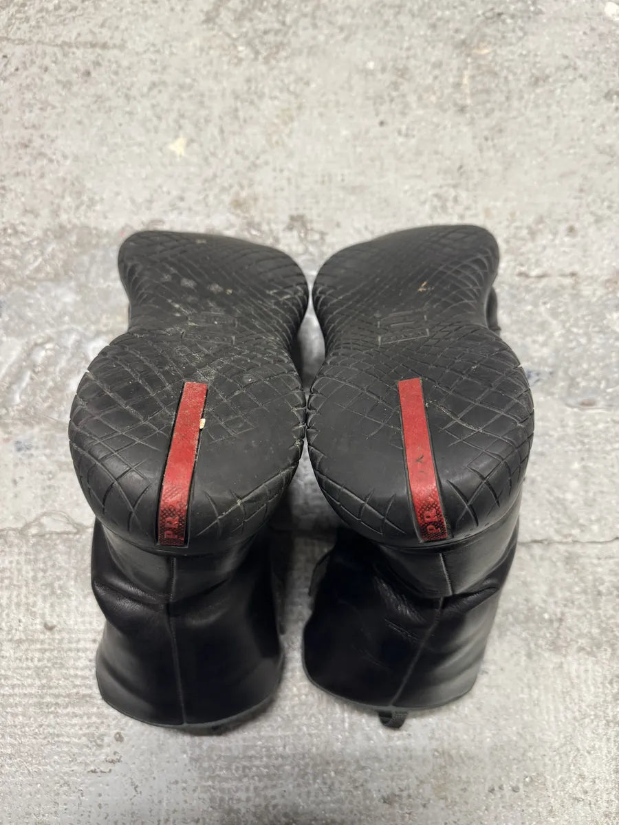 FW1999 Prada Combat Straps Black Leather Boots (45eu/us11) 8