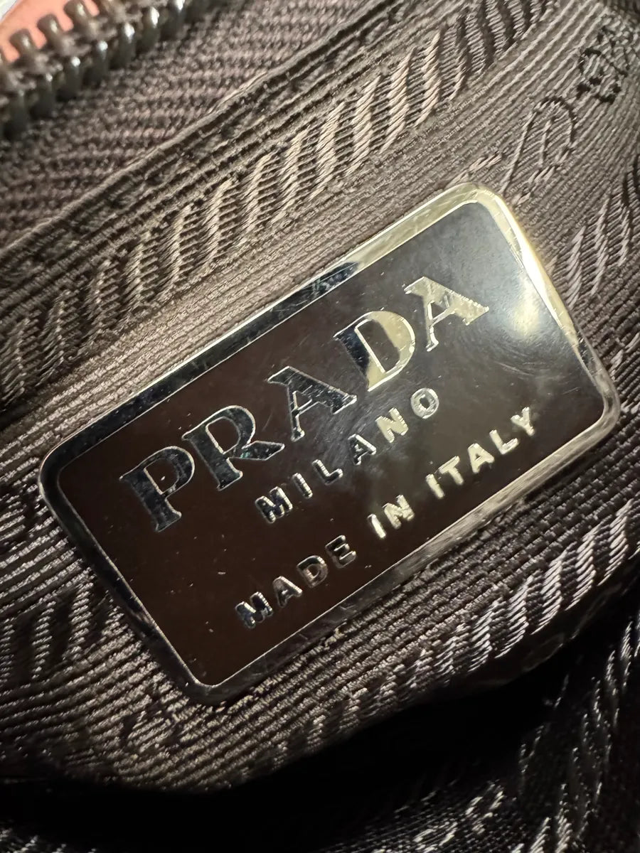 FW1999 Prada Crossbody Beige Linen & Leather Bag BfIfkUC 8