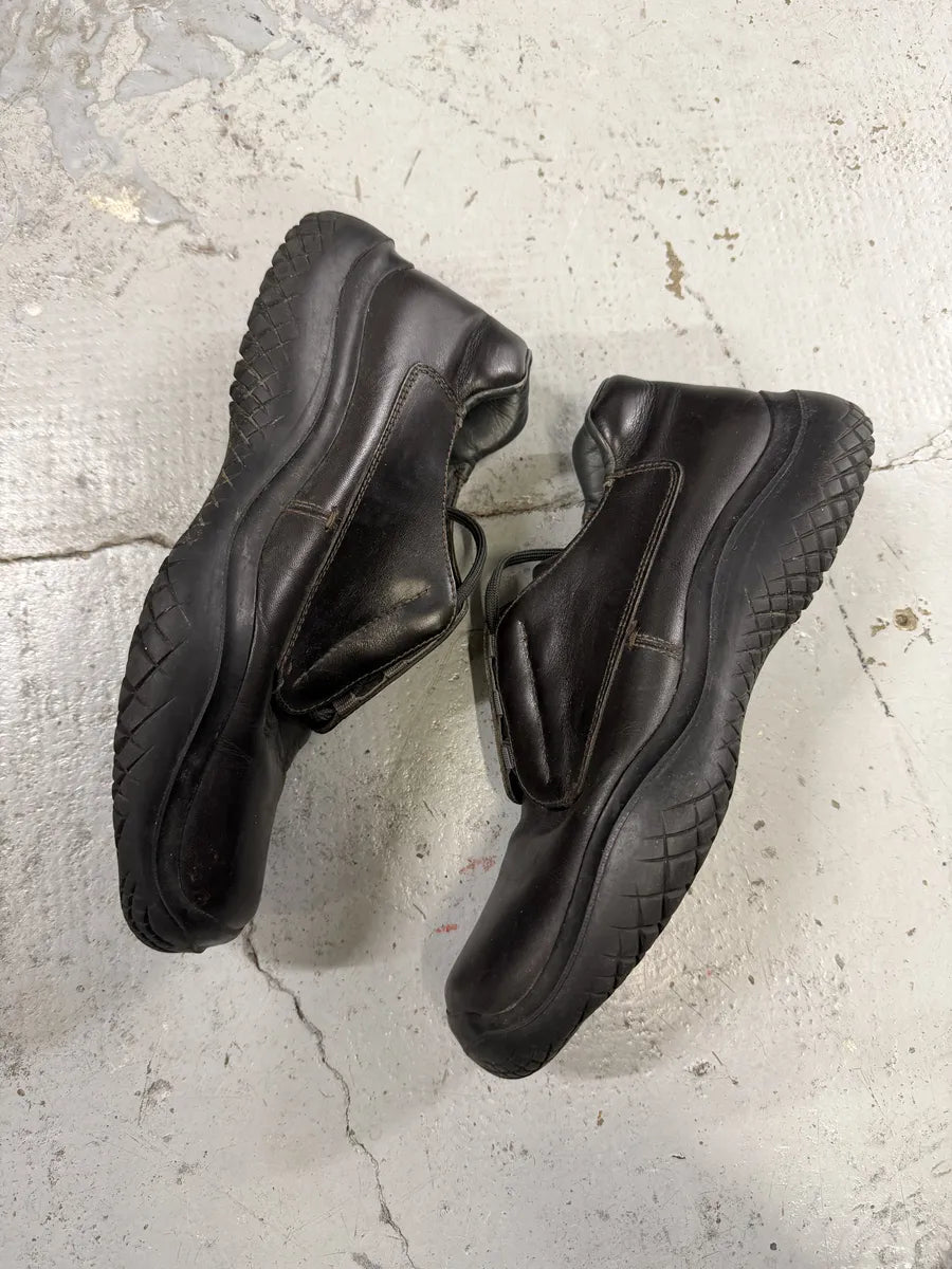 FW1999 Prada Dark Brown Leather Vibram Boots irXchOP 4