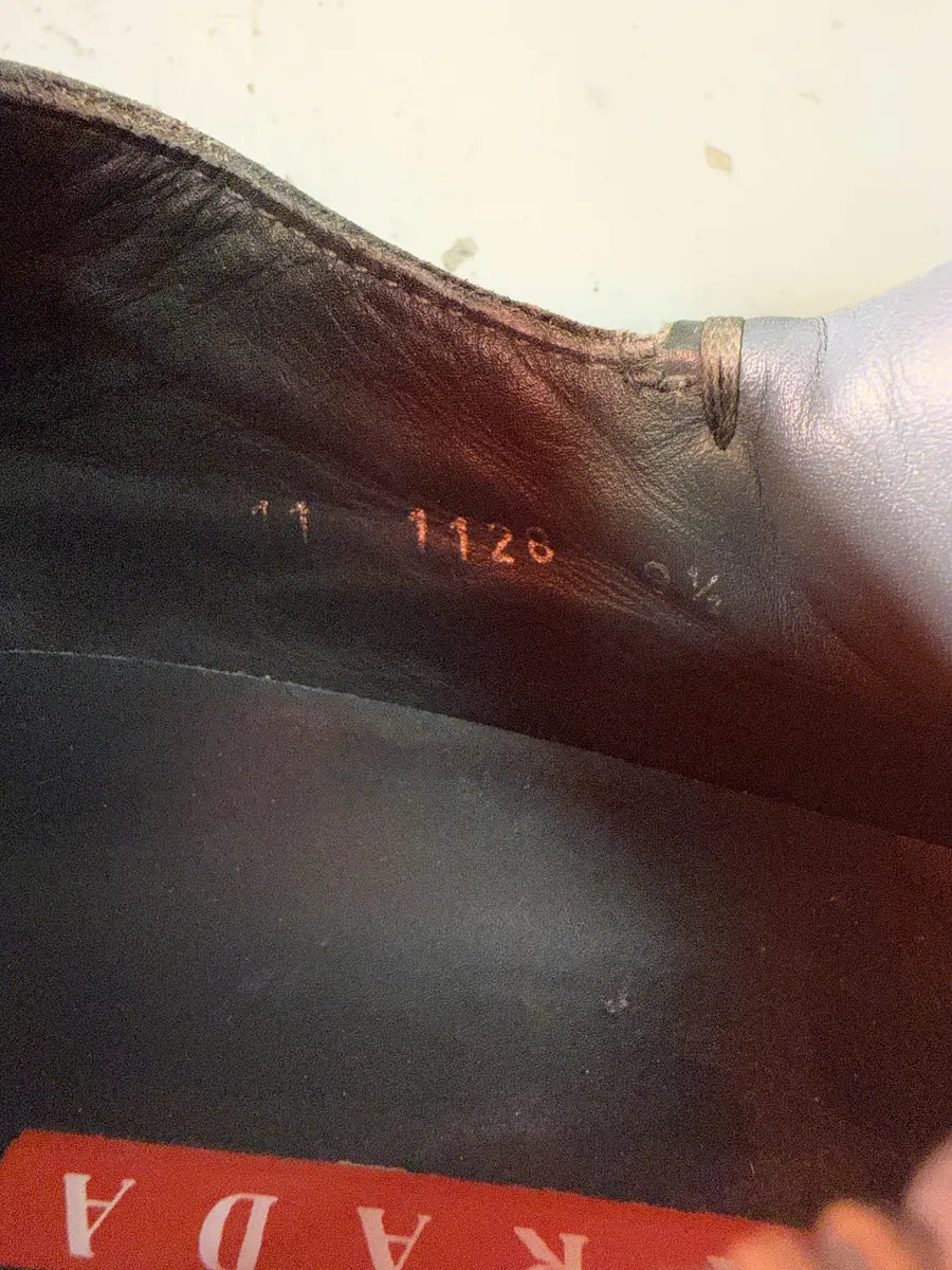 FW1999 Prada Dark Brown Leather Vibram Boots irXchOP 7