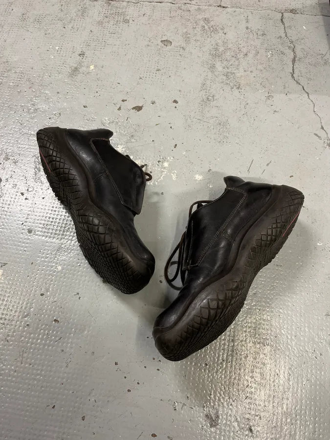 FW1999 Prada Dark Brown Vibram Leather Low Boots jtPiIwE 3