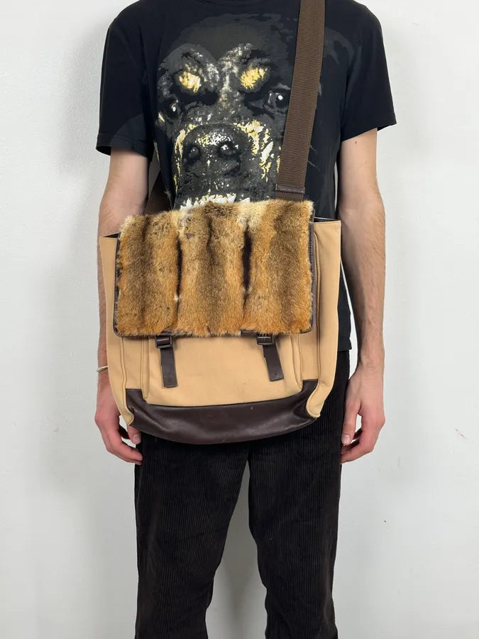 FW1999 Prada Fur Beige Shoulder Bag eJQkZMJ 1