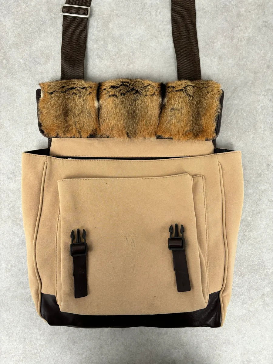 FW1999 Prada Fur Beige Shoulder Bag eJQkZMJ 4
