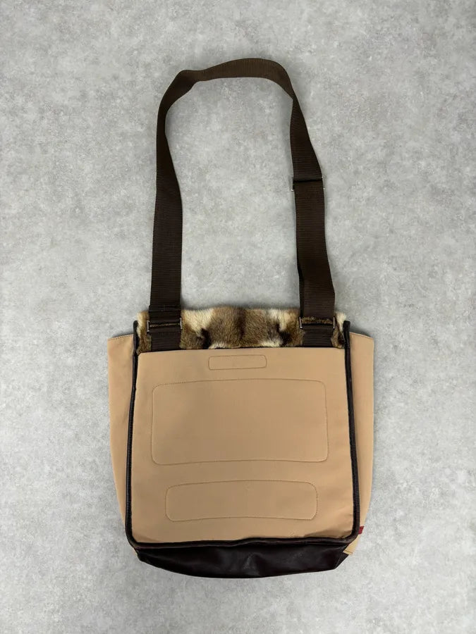 FW1999 Prada Fur Beige Shoulder Bag eJQkZMJ 6