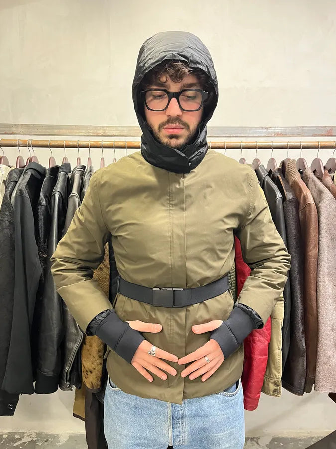 FW1999 Prada Gore-Tex Belted Kaki Jacket (XL) 3