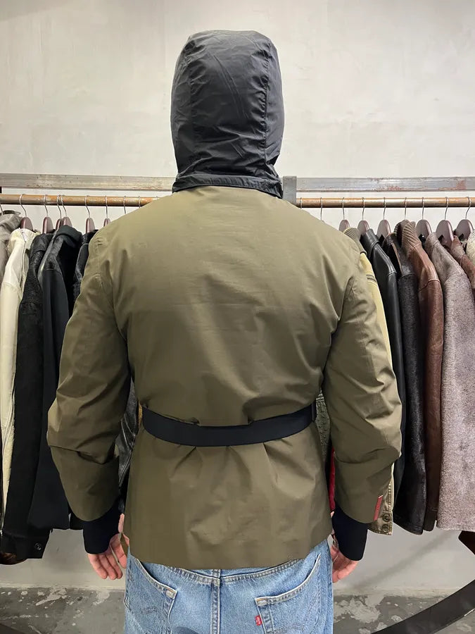 FW1999 Prada Tactical Gore-Tex Belted Khaki Green Jacket uWMjfgo 4