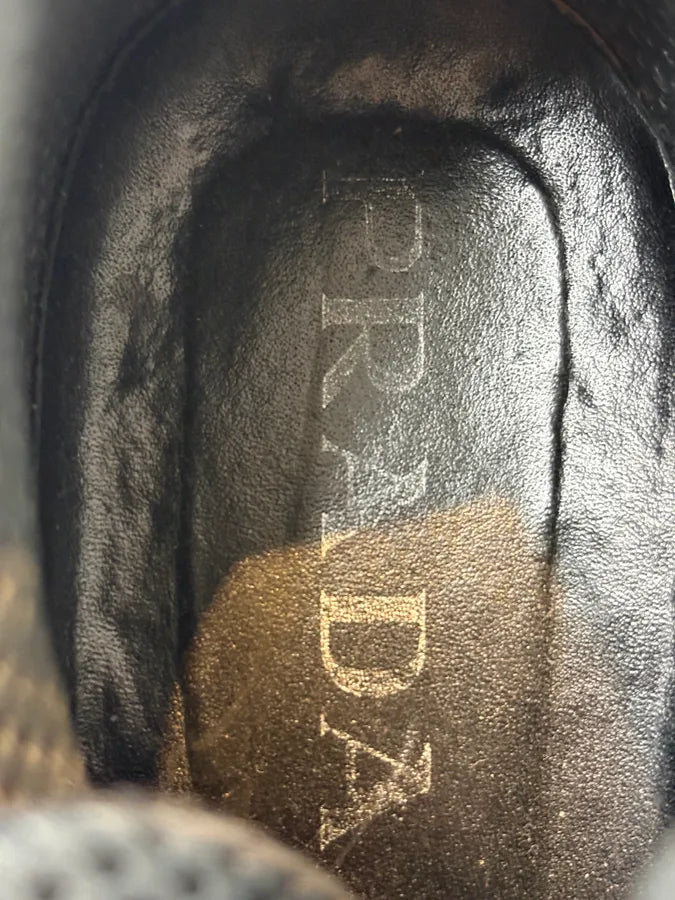 FW1999 Prada Grey & Black Hybrid Leather Vibram Boots lDNVQVs 9