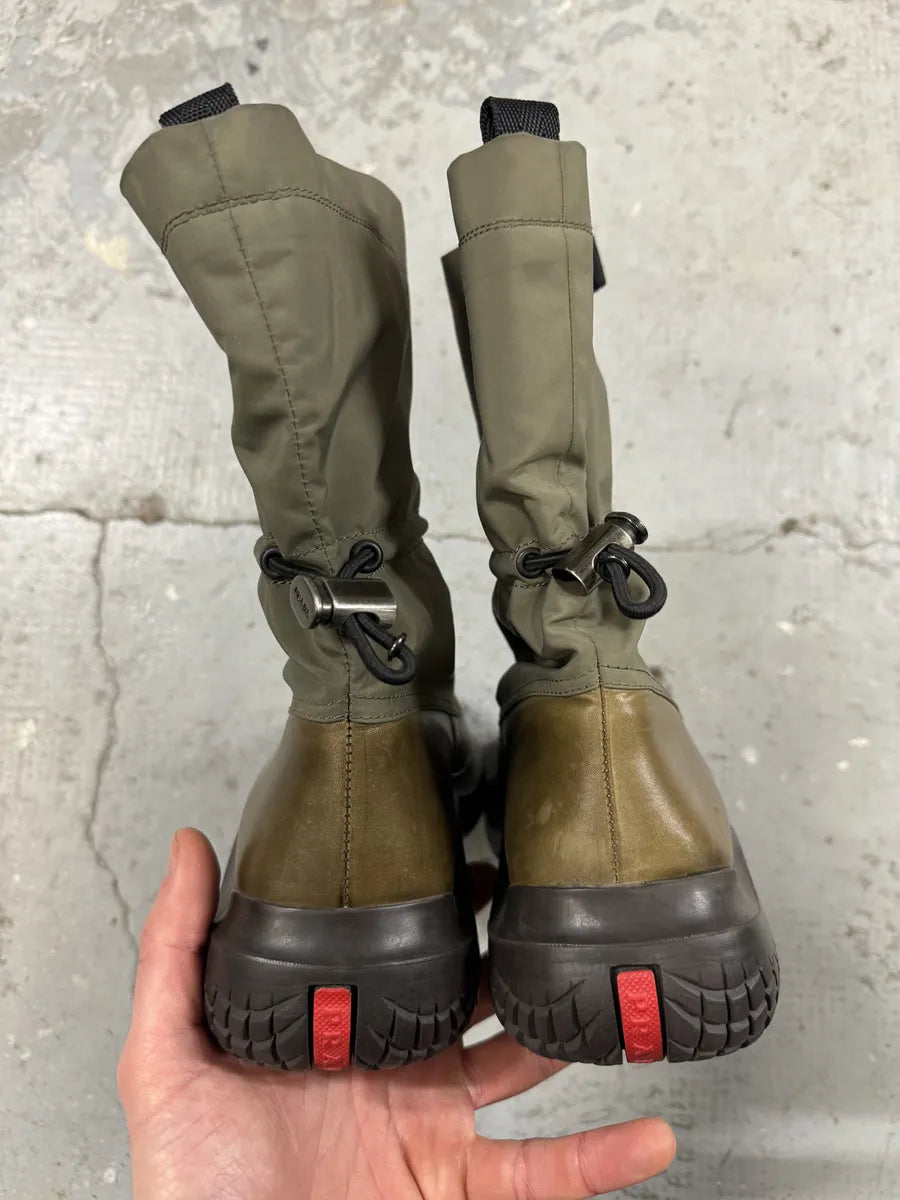 FW1999 Prada Kaki Military Olive Boots (39eu/us6.5) 1