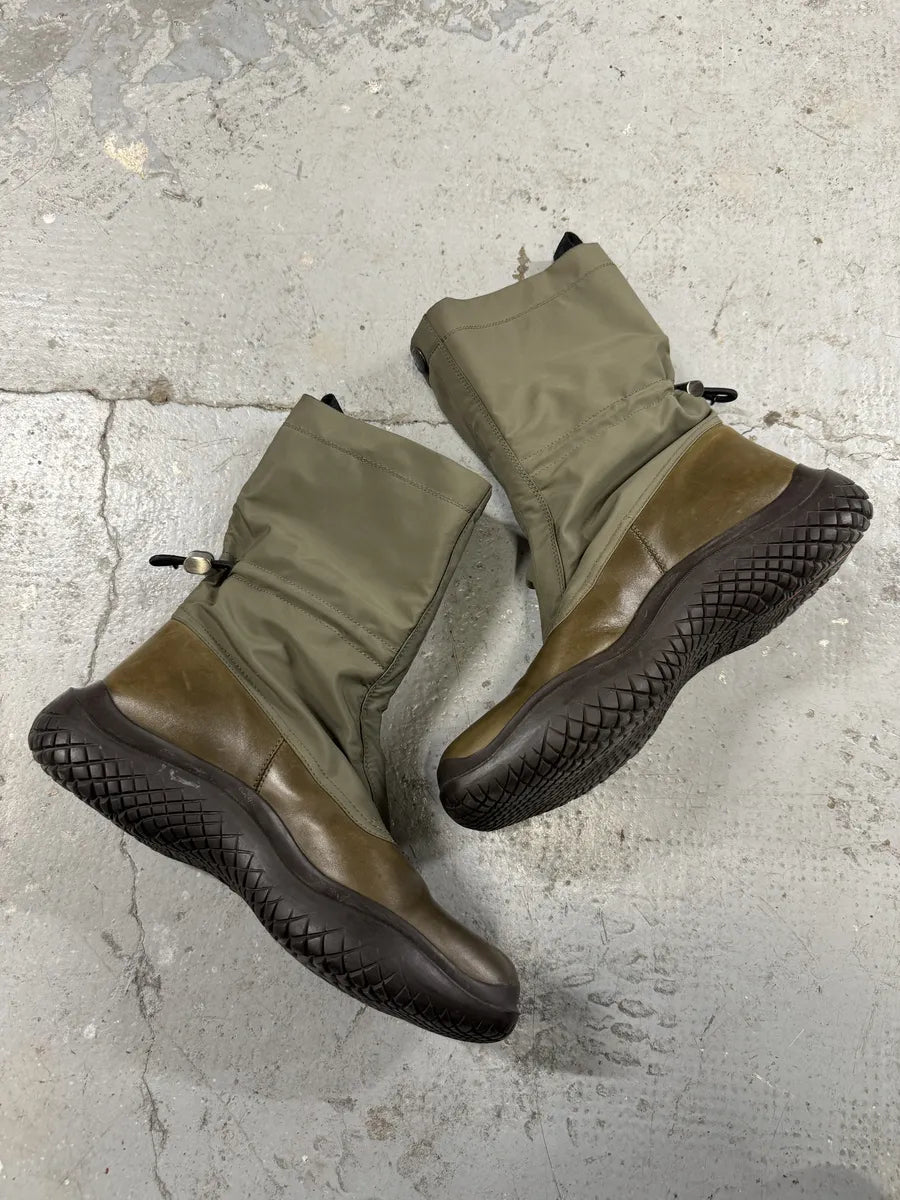 FW1999 Prada Kaki Military Olive Boots (39eu/us6.5) 3