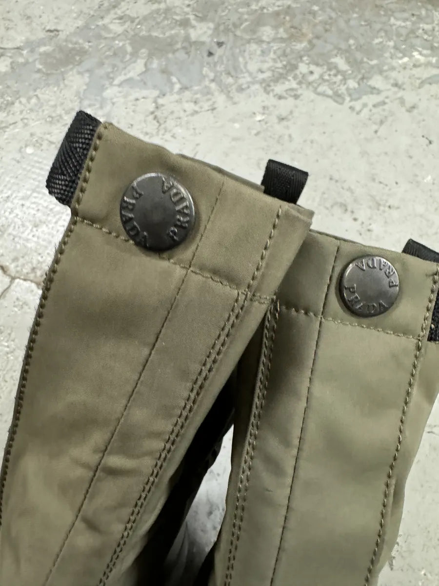 FW1999 Prada Kaki Military Olive Boots (39eu/us6.5) 7