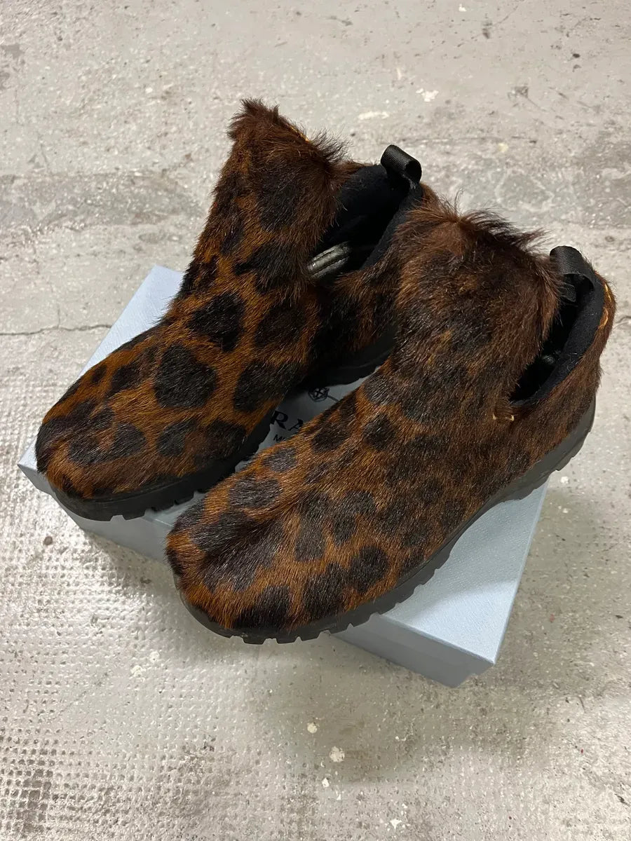 FW1999 Prada Leopard Print Pony Hair Mule Boots iUbKrFB 1