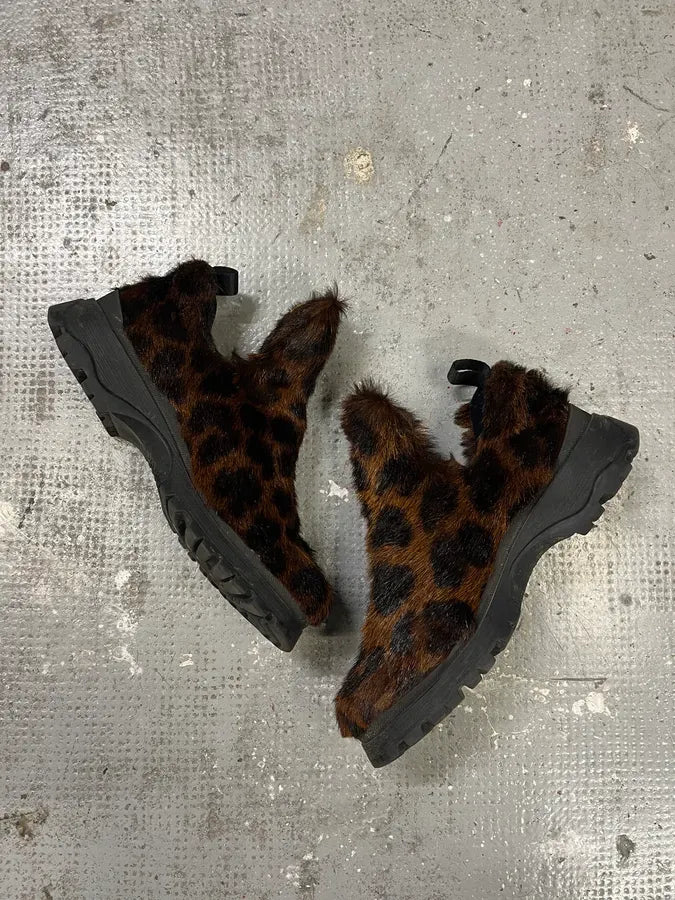 FW1999 Prada Leopard Print Pony Hair Mule Boots iUbKrFB 3