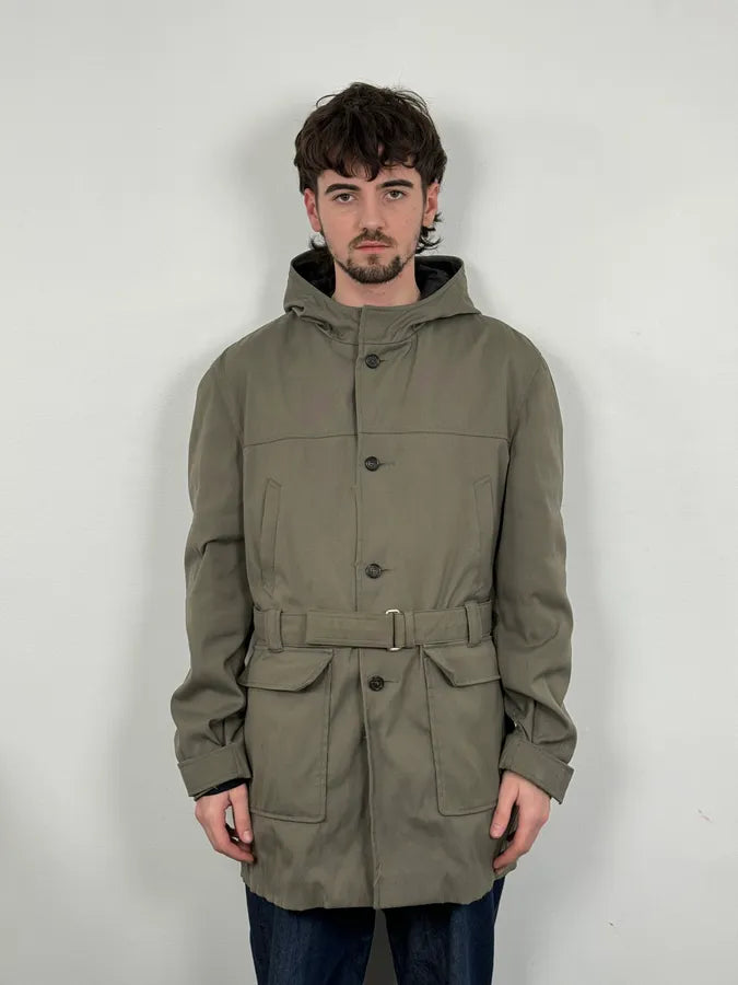 FW1999 Prada Military Green Belted Jacket JWernwu 0