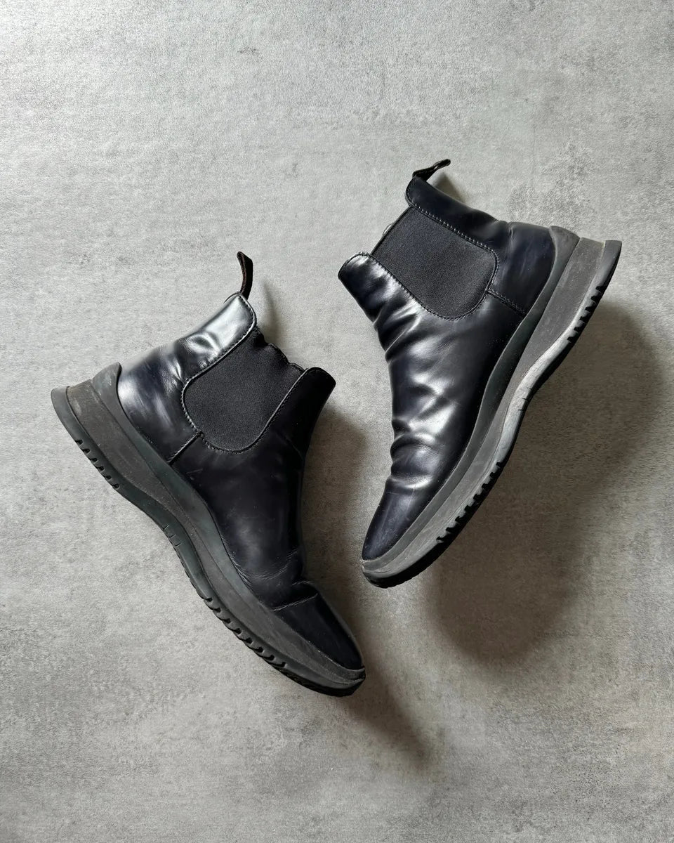 FW1999 Prada Navy Leather Boots UnJAqIZ 1