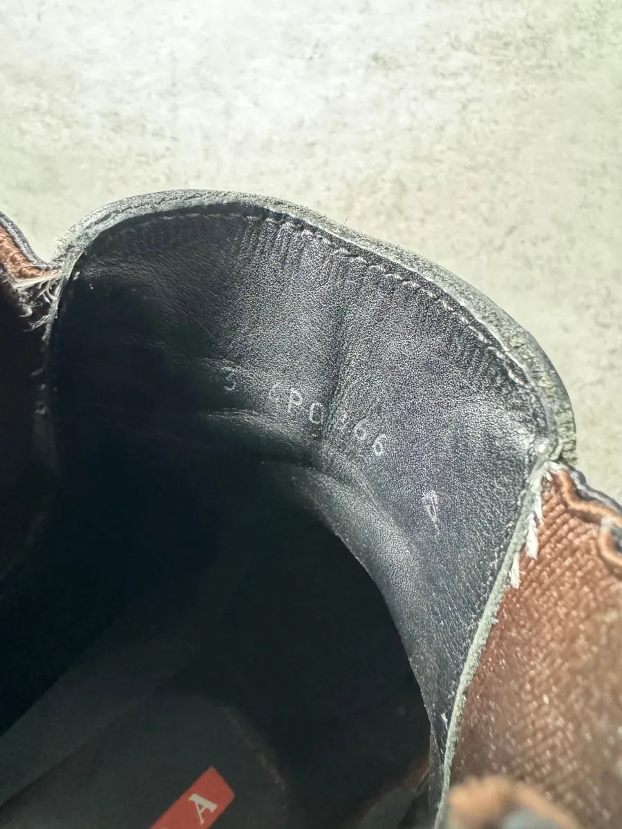 FW1999 Prada Navy Leather Boots UnJAqIZ 6