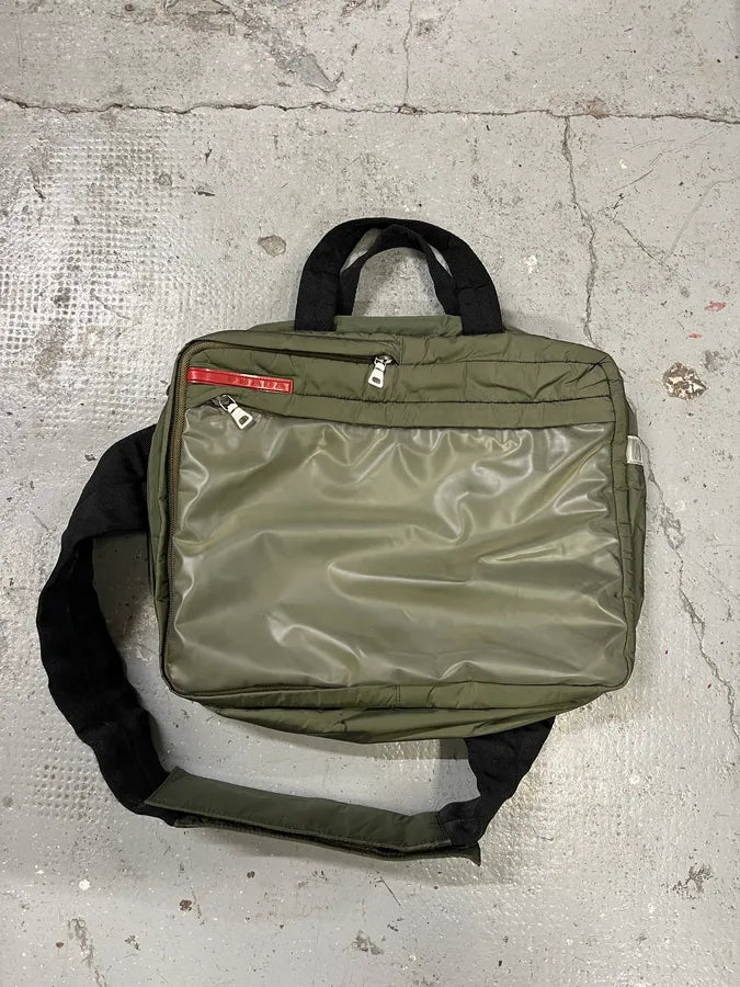 FW1999 Prada Olive Nylon Crossbody Bag (OS) XwrIGKn 0