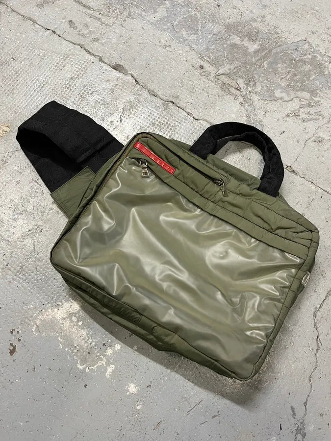 FW1999 Prada Olive Nylon Crossbody Bag (OS) XwrIGKn 2