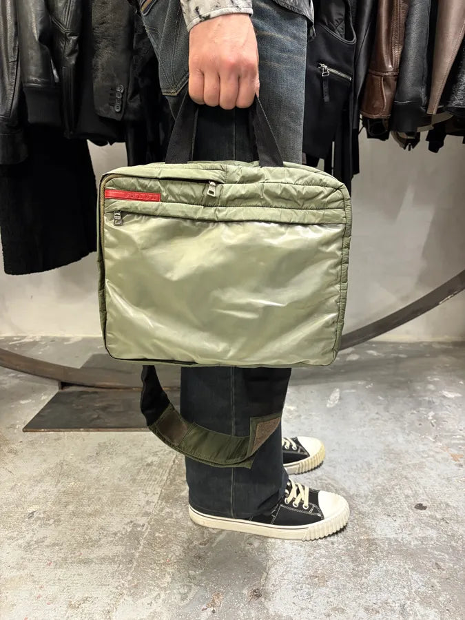 FW1999 Prada Olive Nylon Crossbody Bag (OS) XwrIGKn 3