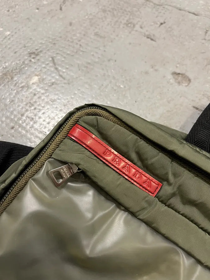 FW1999 Prada Olive Nylon Crossbody Bag (OS) XwrIGKn 4