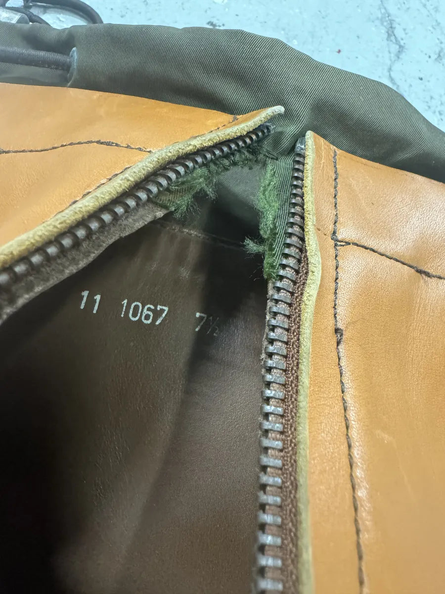 FW1999 Prada Orange Ankle Leather Boots (41.5eu/us8) fXOlnVf 9