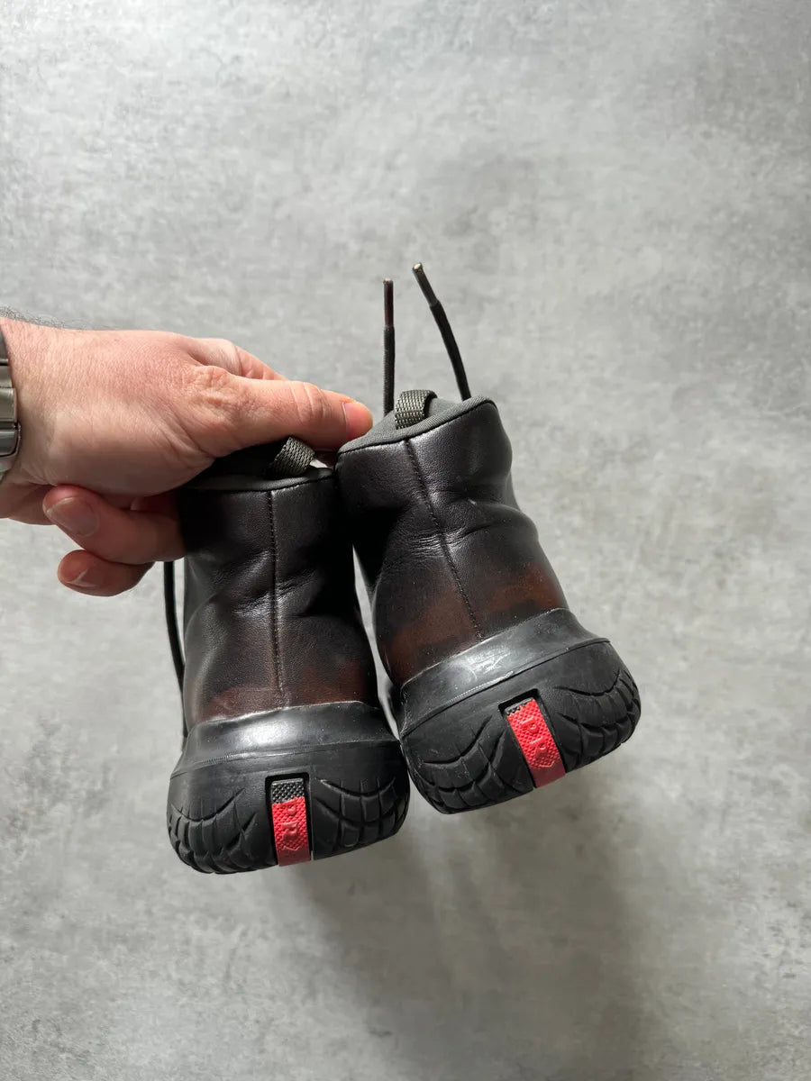 FW1999 Prada Vibram Prenium Leather Boots SuVOgdP 7