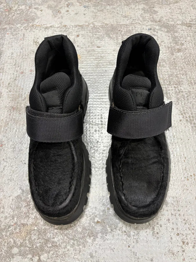 FW1999 Prada Strap Pony Hair Leather Vibram Shoes IeTZSib 1