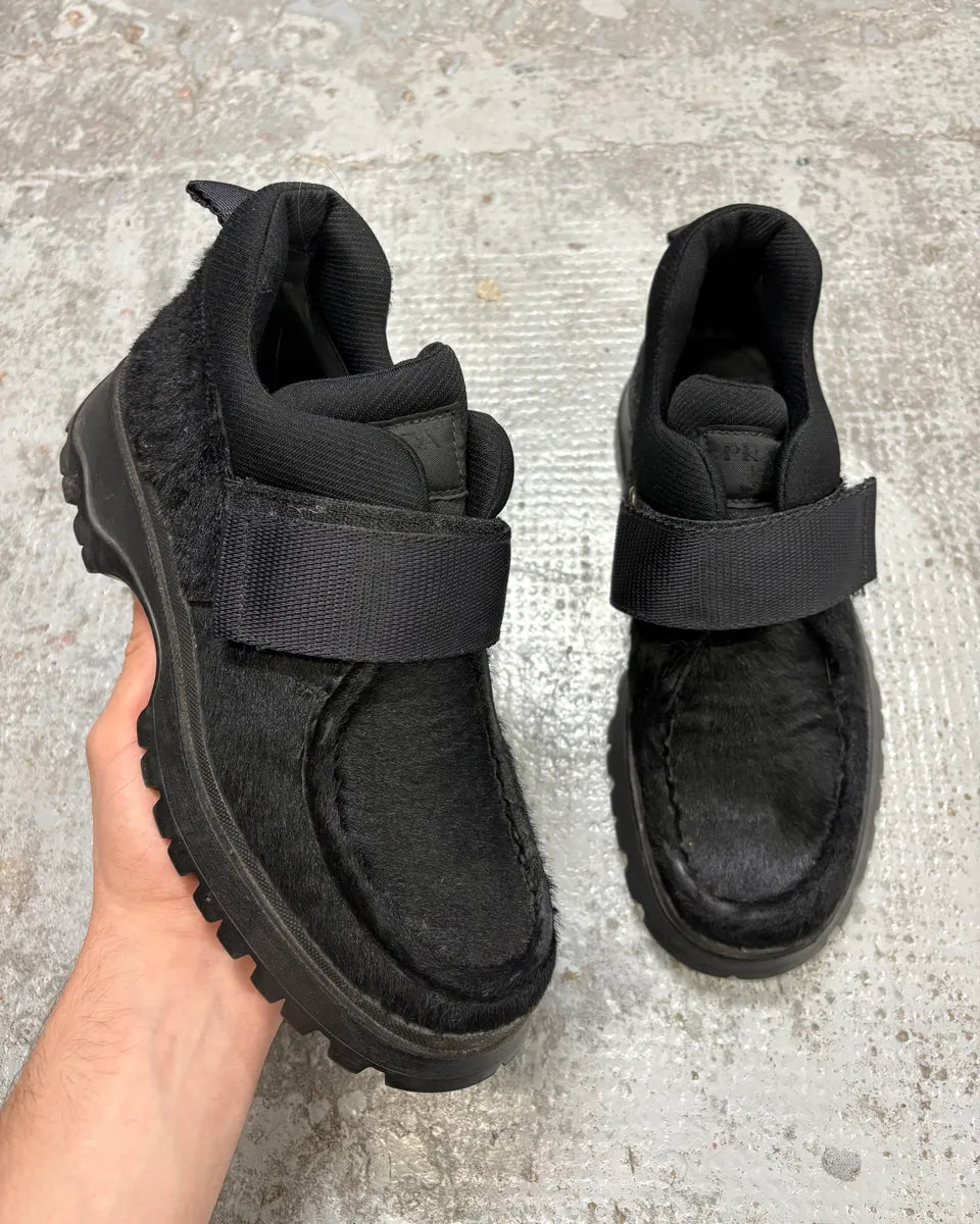 FW1999 Prada Strap Pony Hair Leather Vibram Shoes IeTZSib 0