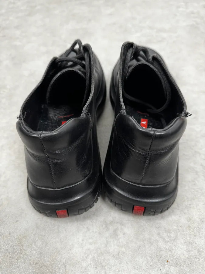 FW1999 Prada Vibram Black Leather Shoes RnXRWAB 3