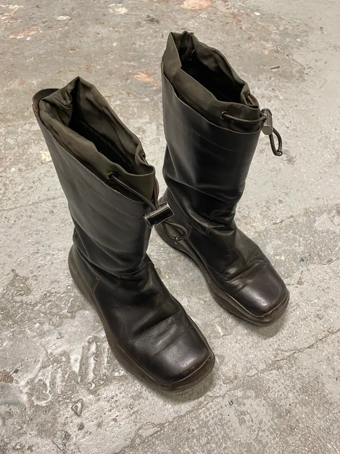 FW1999 Prada Vibram Brown Leather High Boots (41eu/us8) lEiFRkL 3