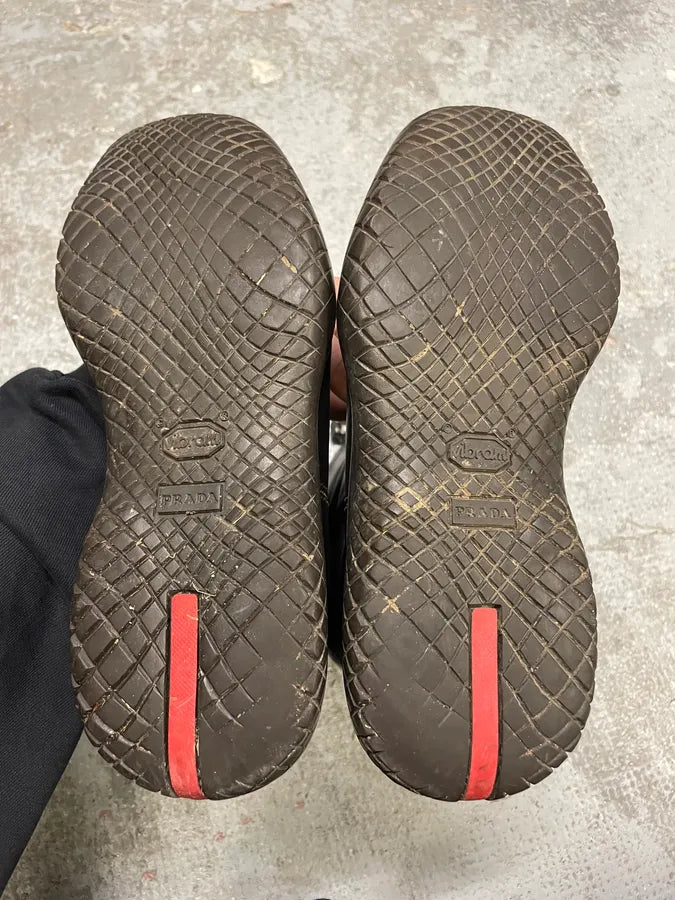 FW1999 Prada Vibram Brown Leather High Boots (41eu/us8) lEiFRkL 7