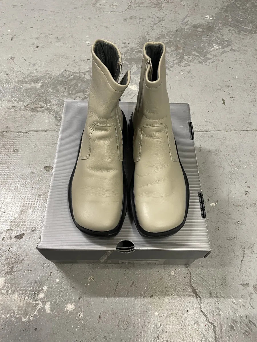 FW1999 Prada Vibram Grey Ankle Leather Boots (38.5eu/us6) 4