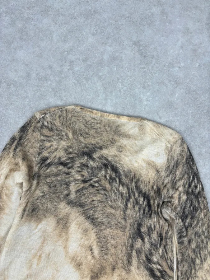 FW1999 Roberto Cavalli Beige Cashmere Fur Effect Cardigan zRRYisR 6