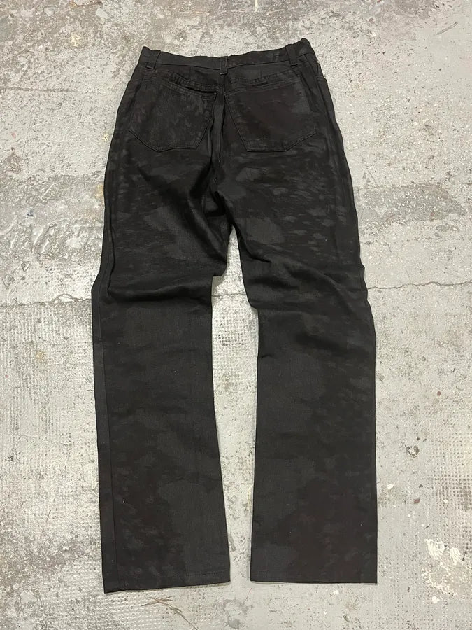 FW1999 Roberto Cavalli Black Fur Effect Pants zzqEqWc 5