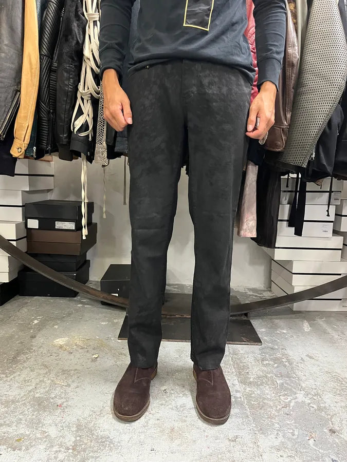 FW1999 Roberto Cavalli Black Fur Effect Pants zzqEqWc 1