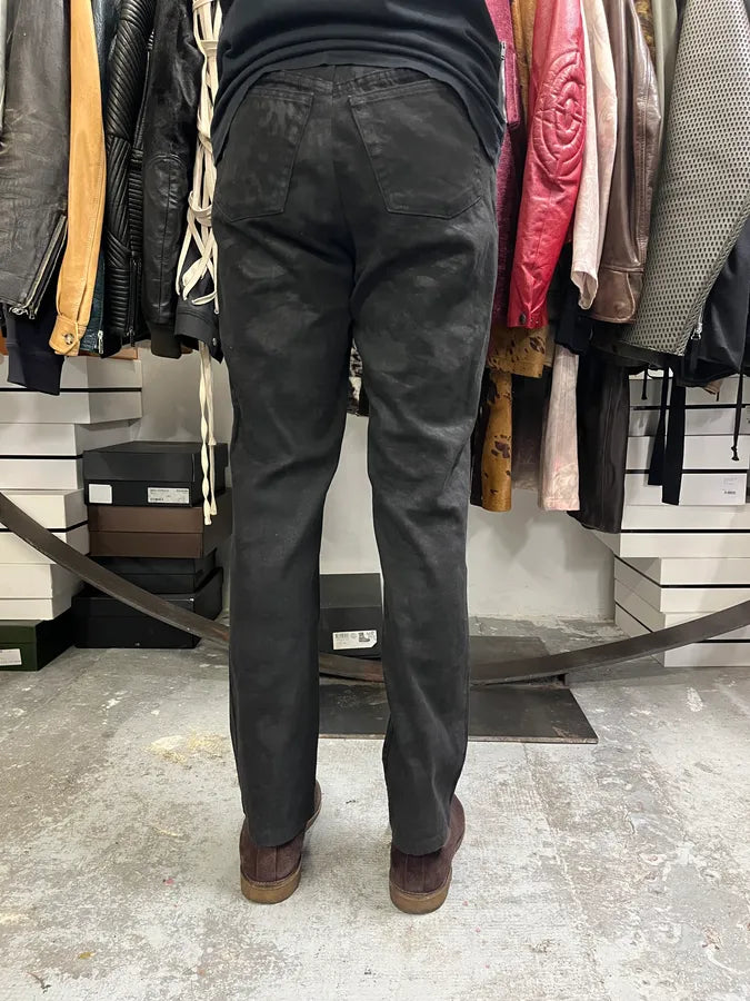FW1999 Roberto Cavalli Black Fur Effect Pants zzqEqWc 3