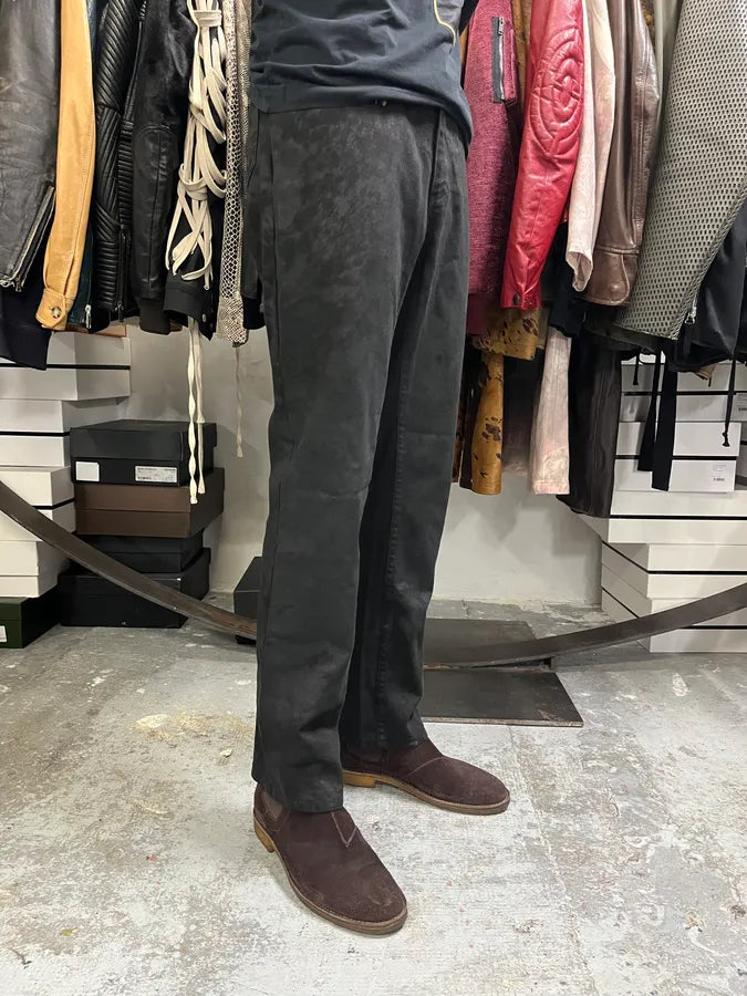FW1999 Roberto Cavalli Black Fur Effect Pants zzqEqWc 2