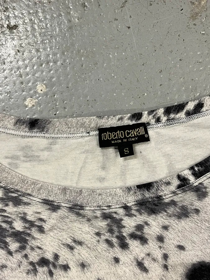 FW1999 Roberto Cavalli Blue Cow Print Longsleeves rLTeQlv 7