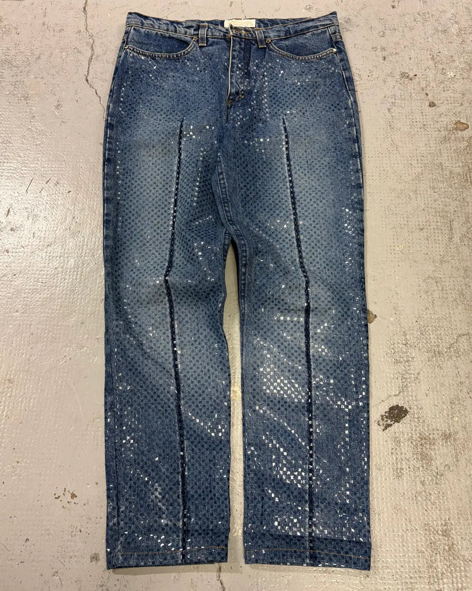 FW1999 Roberto Cavalli Blue Dynamic Royal Denim Jeans KKYWeCs 0