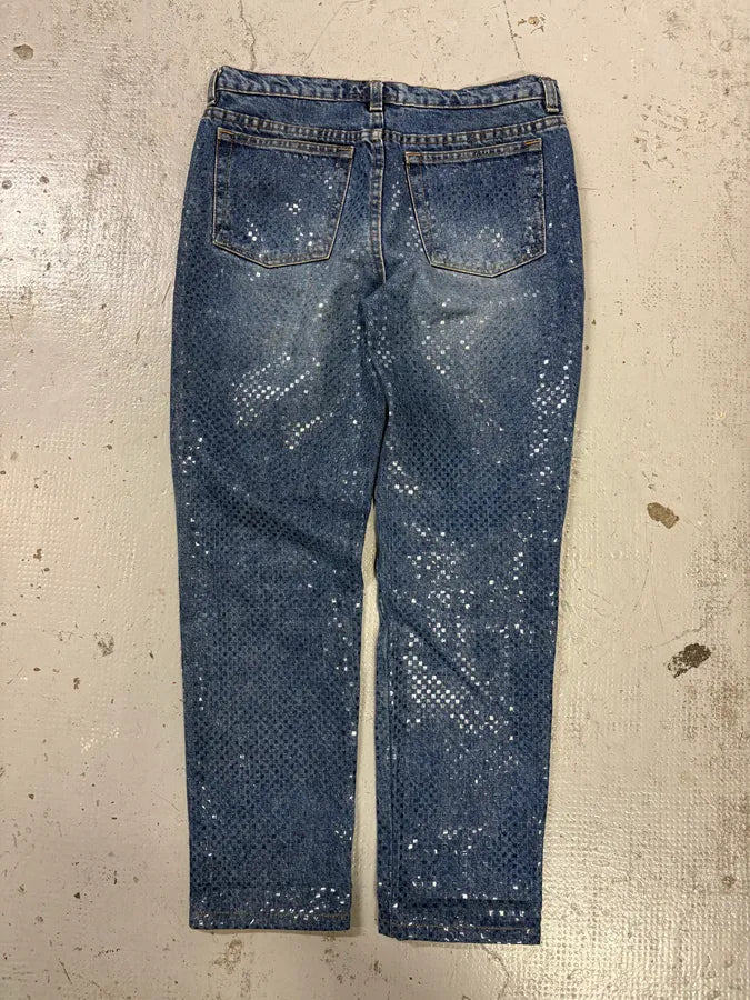 FW1999 Roberto Cavalli Blue Dynamic Royal Denim Jeans KKYWeCs 5