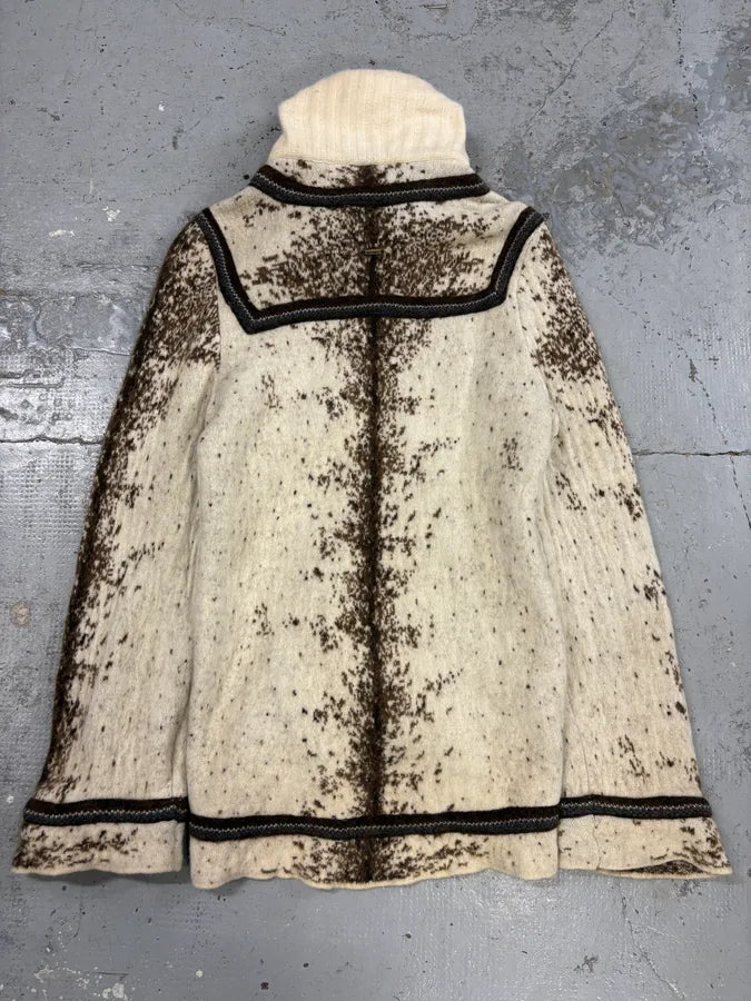 FW1999 Roberto Cavalli Cow Print Fur Wool Jacket rlOJASl 5