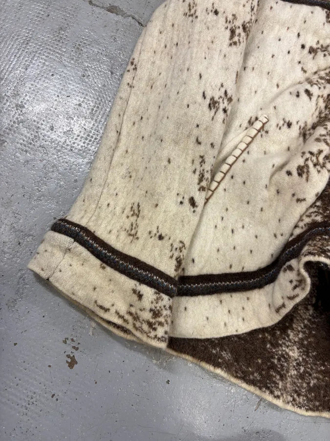 FW1999 Roberto Cavalli Cow Print Fur Wool Jacket rlOJASl 7