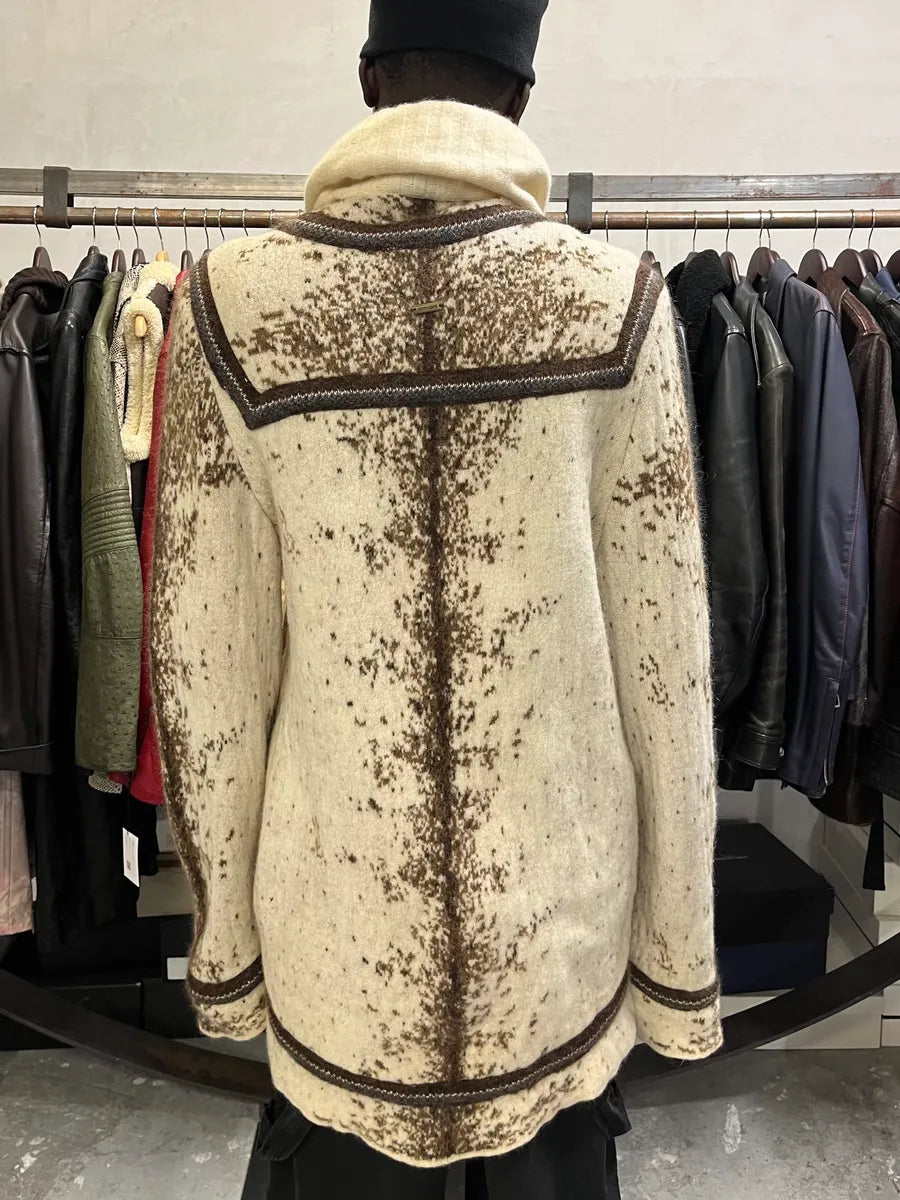 FW1999 Roberto Cavalli Cow Print Fur Wool Jacket rlOJASl 2