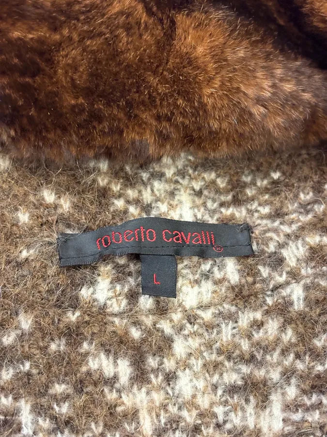 FW1999 Roberto Cavalli Cow Print Fur Wool Jacket rlOJASl 10