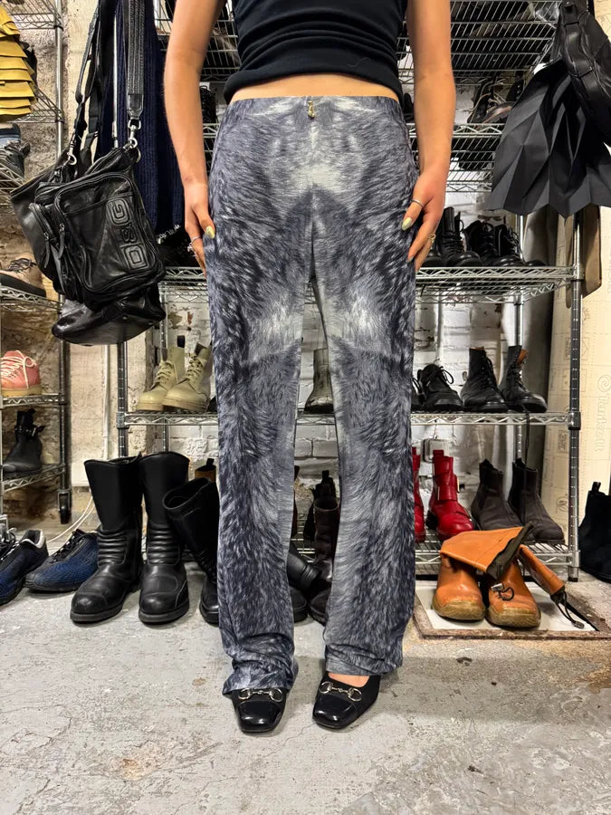 FW1999 Roberto Cavalli Cozy Thighs Fury Cloudy Pants (XS/S) sqFzBCT 0