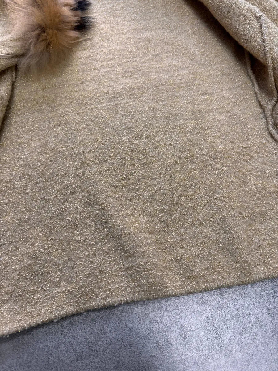 FW1999 Roberto Cavalli Fur Collar Wool Sweater Jacket azwvWrt 4