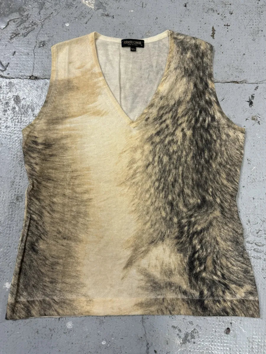 FW1999 Roberto Cavalli Fur Effect Top Set (M/L) fUqrjBj 0