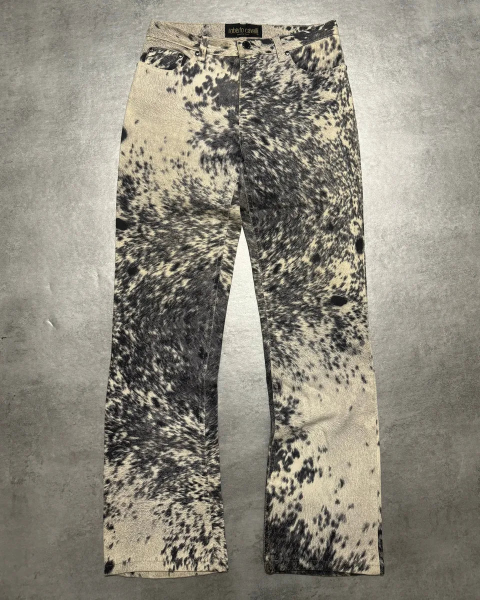 FW1999 Roberto Cavalli Furry Cawprint Movement Pants VczClpz 0